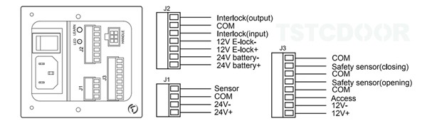Wire Connection of Auto folding door-TAF100S Wire Connection of Auto folding door-TAF100S