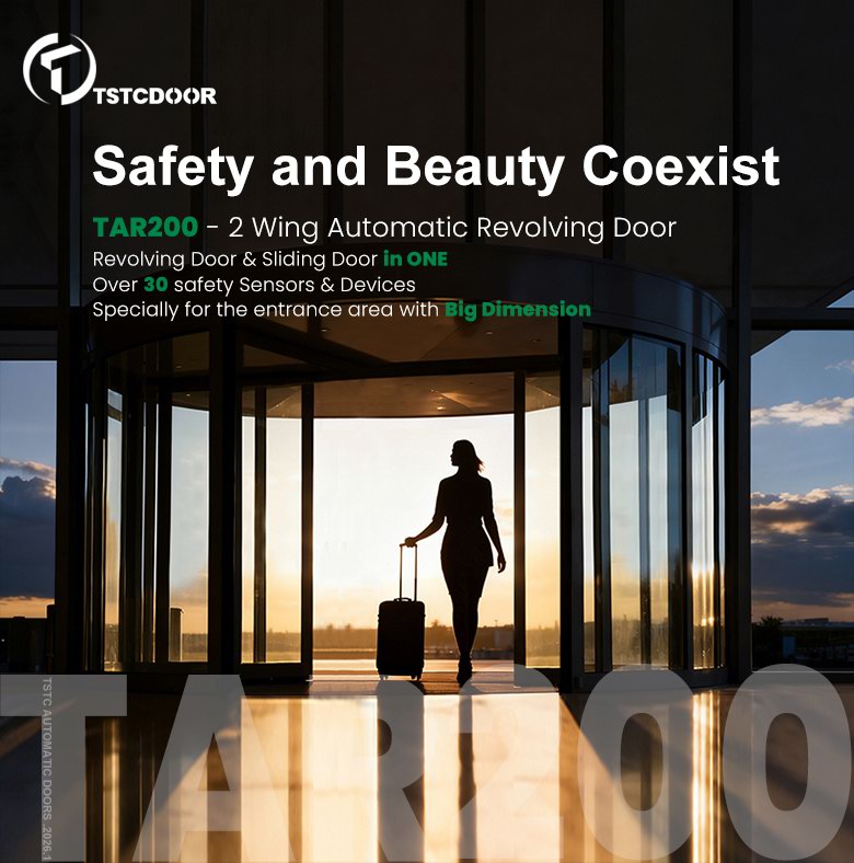 TAR200- 2 wing automatic revolving door from TSTC TAR200- 2 wing automatic revolving door from TSTC